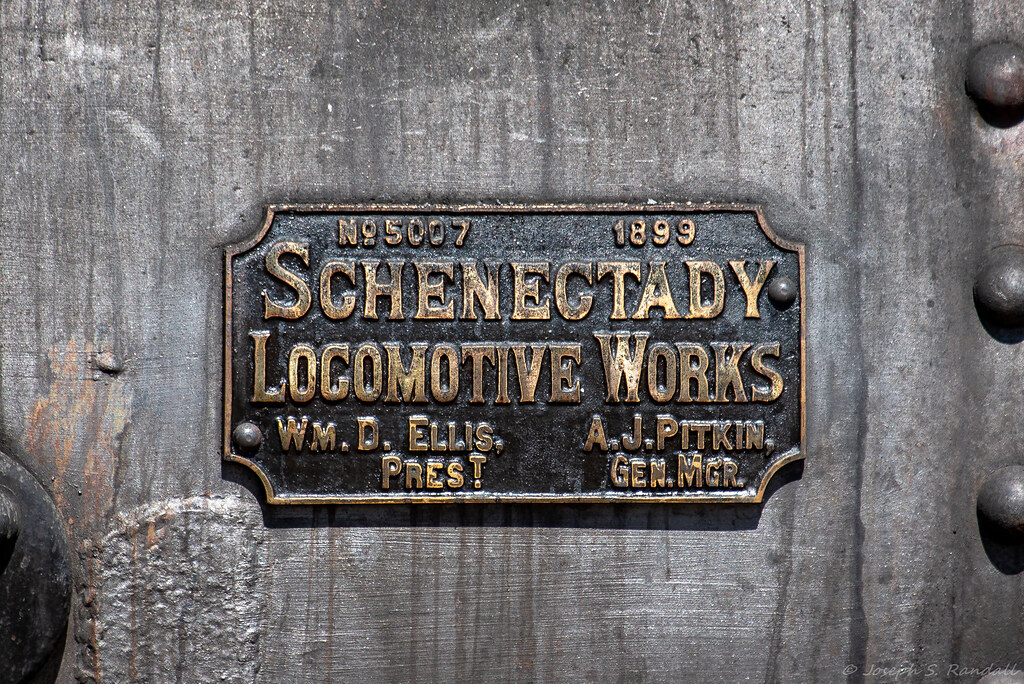 The Builders Plate for Rio Grande Southern 20 9521 Joseph Randall