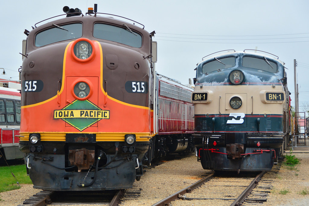 Illinois Ry Museum 515 & BN1 Iowa Pacific 515 (E8A EMD 1… Flickr