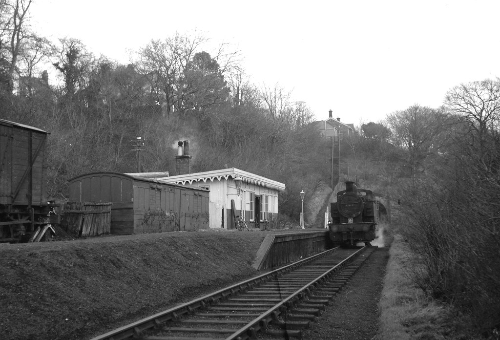Colinton Station (exCR) with loco No. 47163, 28 April, 1953. (W S
