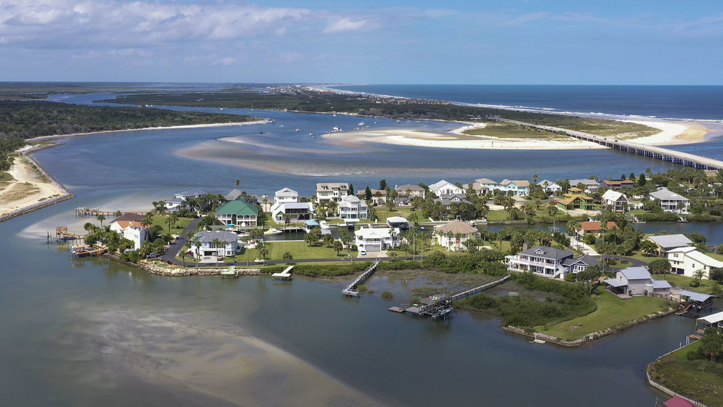 Matanzas Inlet, Florida, from my drone. It's halfway betwe… Flickr