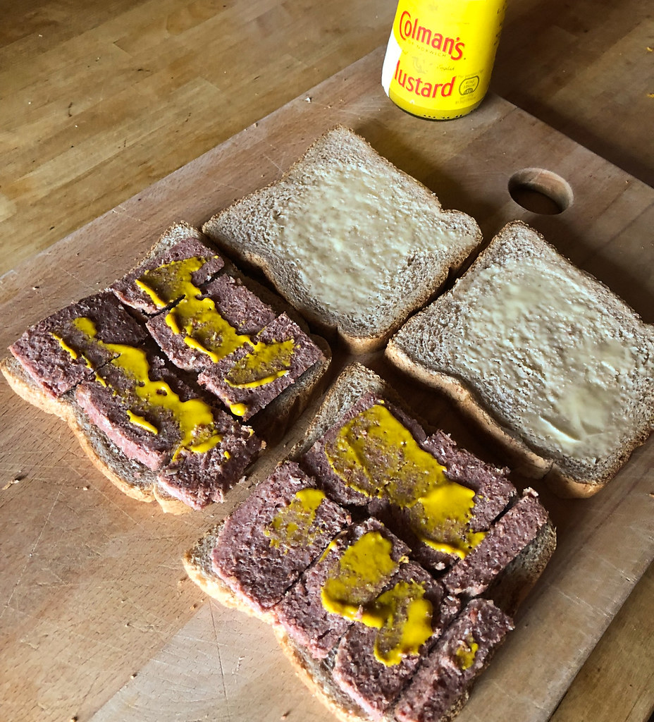 Corned beef and mustard sandwich makes me hungry just thin… Flickr