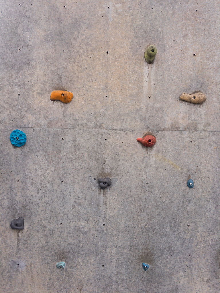 Climbing Wall Grips on a climbing wall Michael McGimpsey Flickr