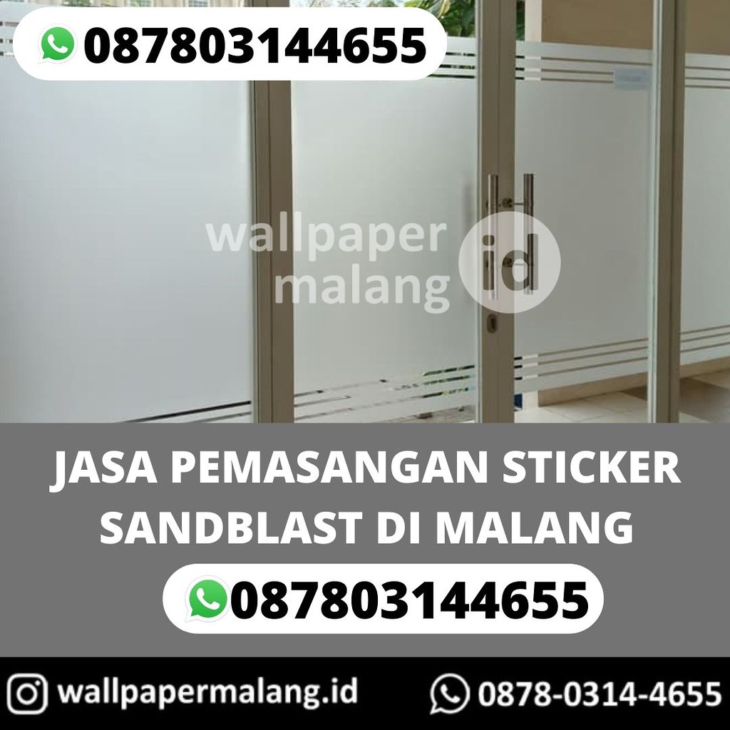 JASA PEMASANGAN STICKER SANDBLAST DI MALANG 1 JASA PEMAS… Flickr