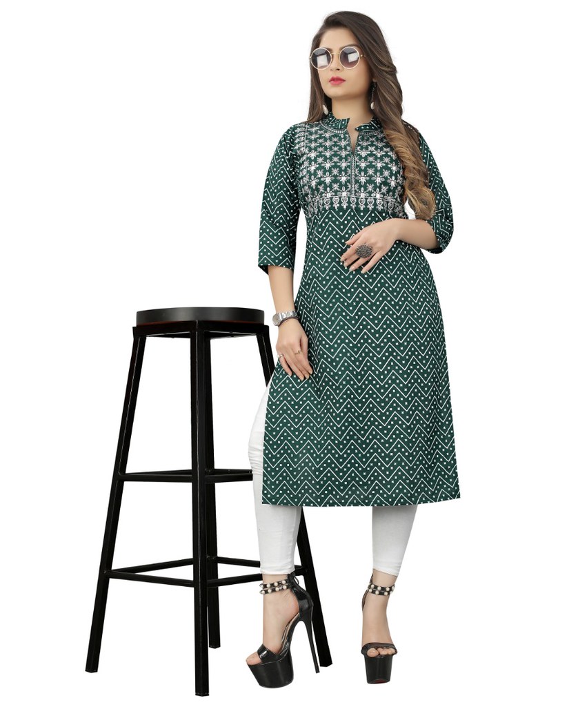 PID 41950Generic Women's Cotton Embroidery Straight Kurt… Flickr