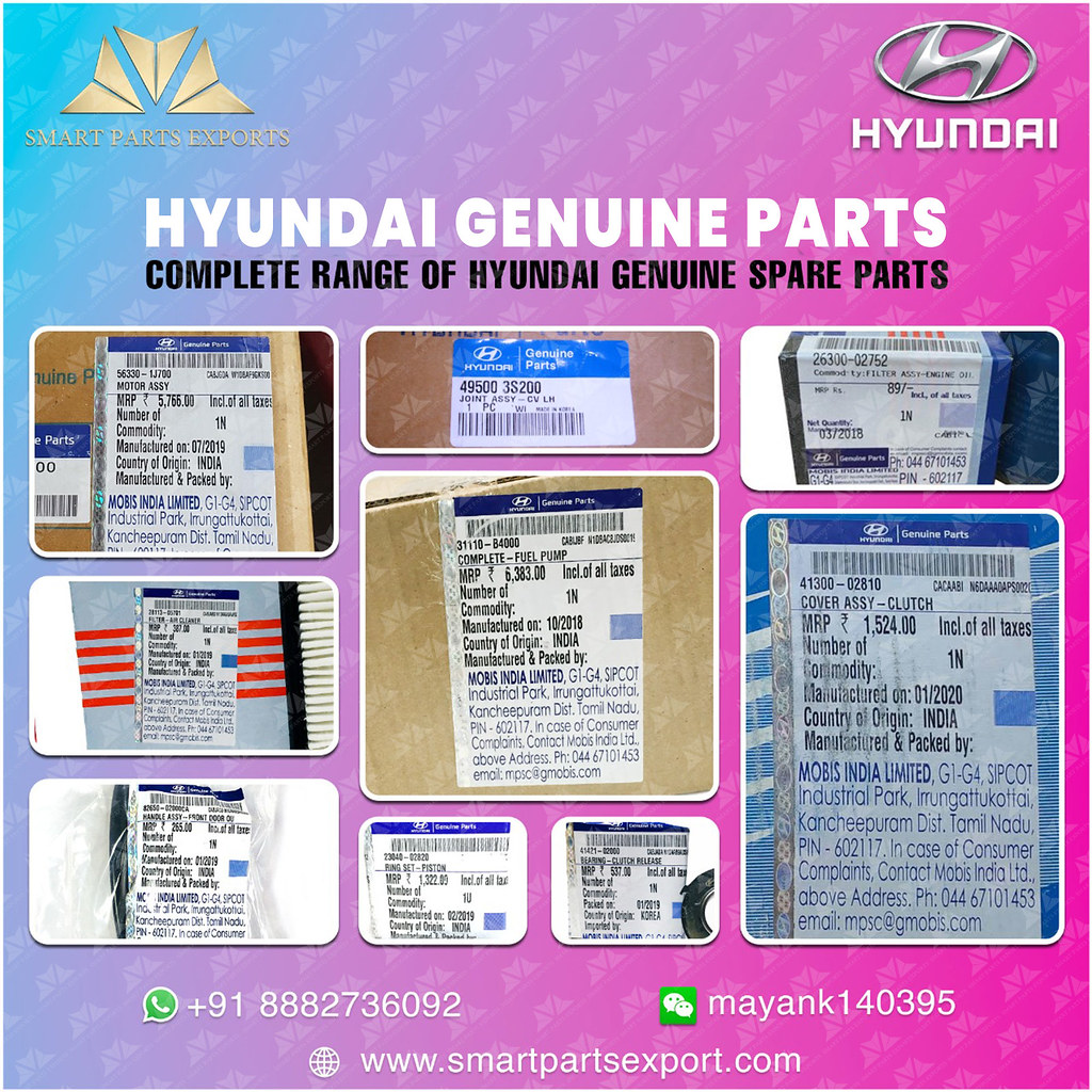 Hyundai spare Part Genuine Parts Exporter We provide a co… Flickr