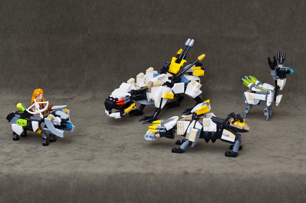Horizon Zero Dawn Charger, Sawtooth, Scrapper and Grazer