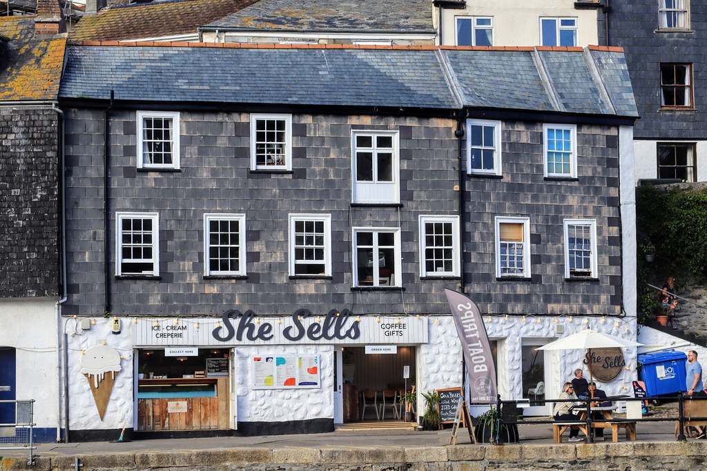 "She Sells" Cafe, Mevagissey. David Austin Flickr