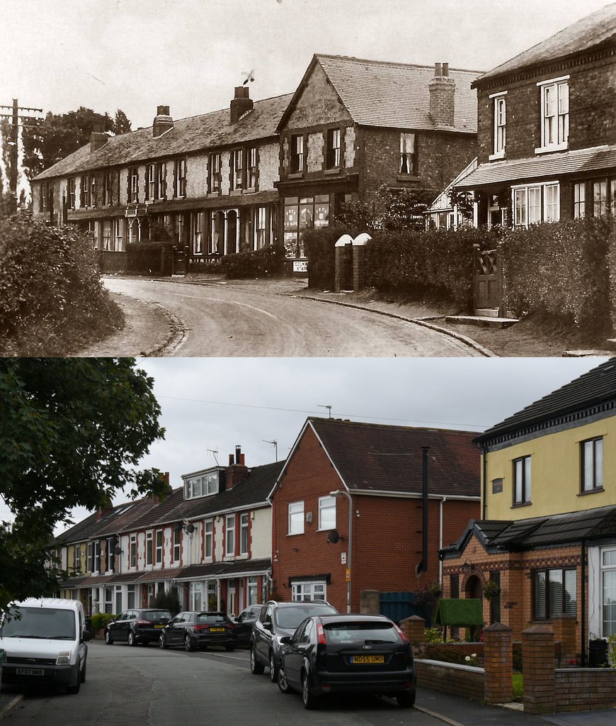 Rock Lane, Melling, 1905 and 2022 Keith Jones Flickr