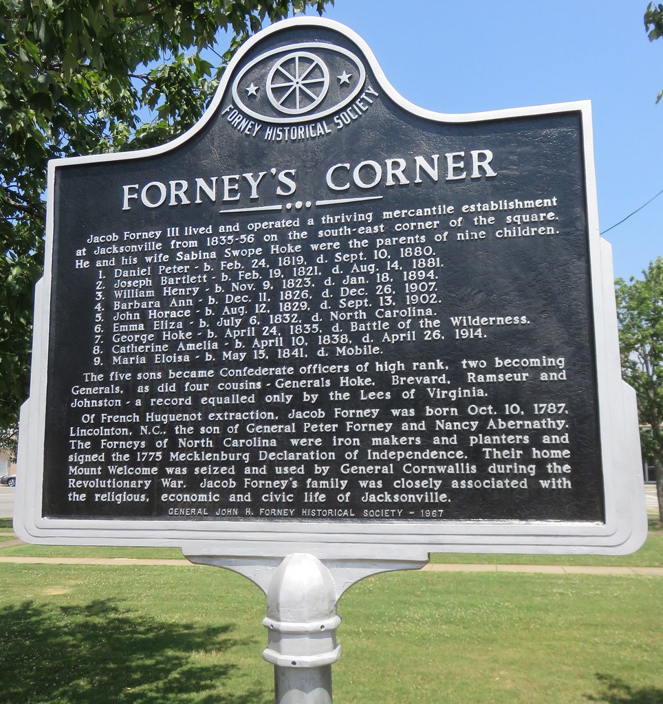 Forney's Corner Marker (Jacksonville, Alabama) The Downtow… Flickr