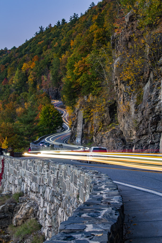 Hawks Nest Highway In Autumn Fall Colors Light Trails 6 20… Flickr