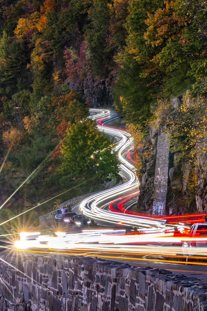 Hawks Nest Highway In Autumn Fall Colors Light Trails 2 20… Flickr