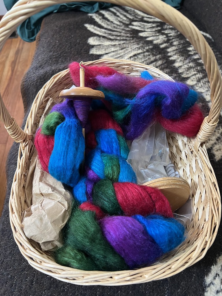 Dicentra Designs Rollicking colorway BFL/tussah silk rovin… Flickr