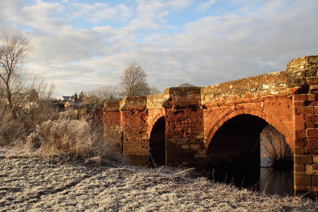 River Dee Bridge in Winter River Dee Farndon January 2021 Flickr