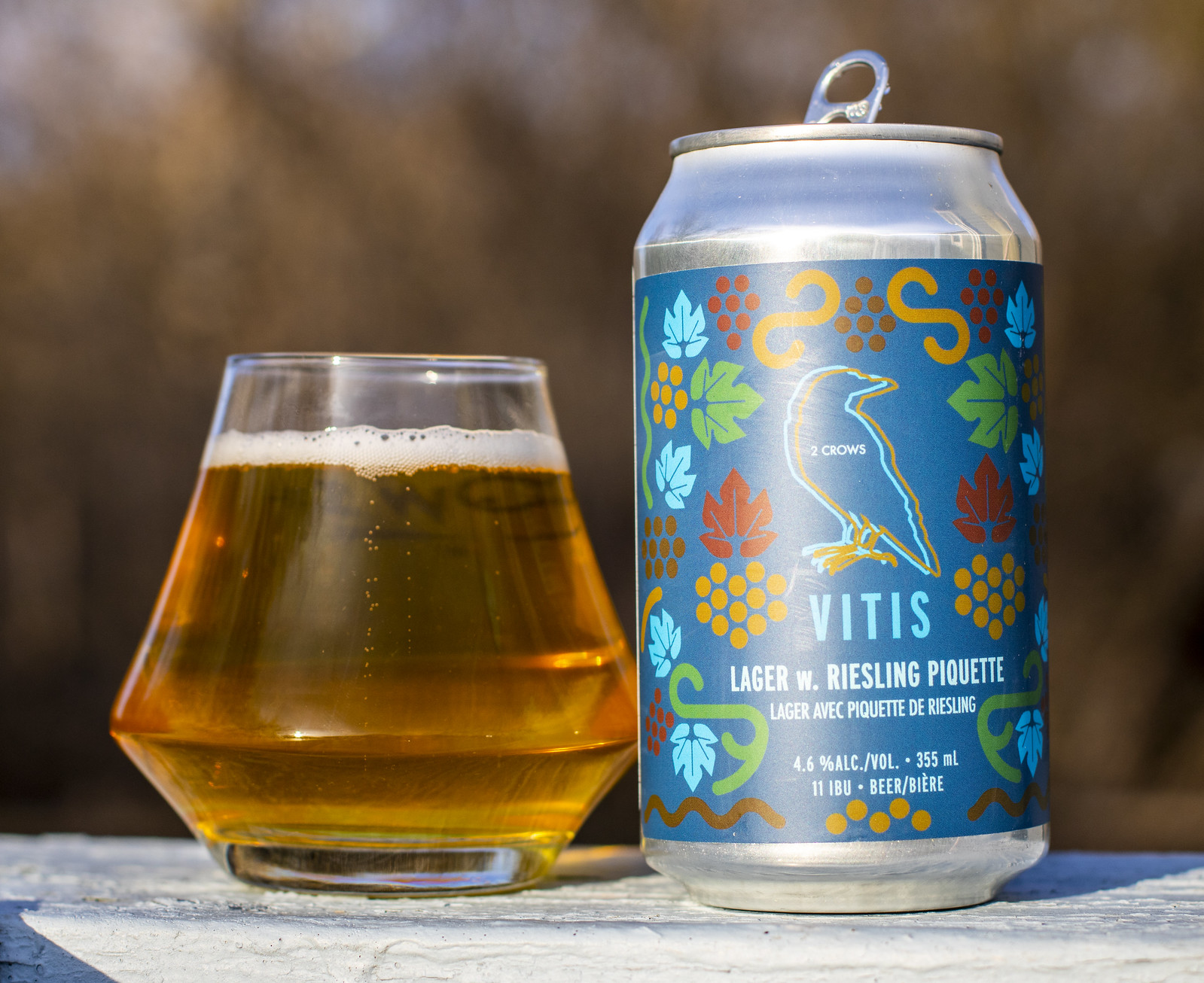 Review 2 Crows Vitis Lager w. Riesling Piquette BeerCrank.ca