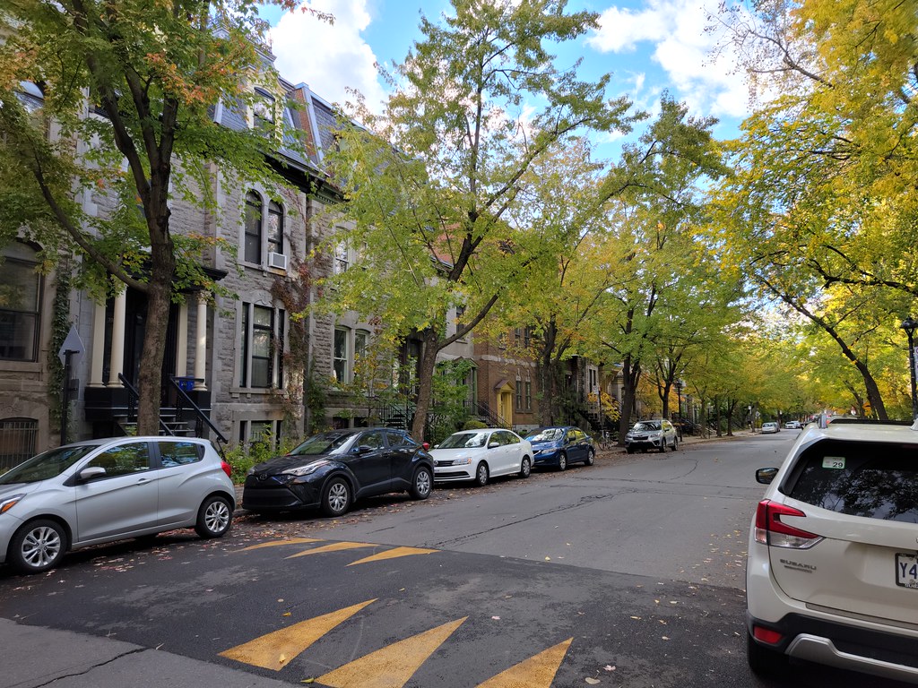 Trip to Montreal Walking down Rue SainteFamille in Montre