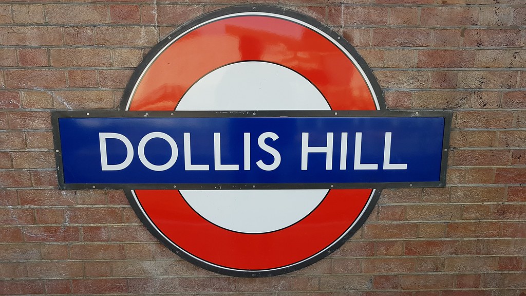 Dollis Hill Station Platform roundel. MartynL1804 Flickr