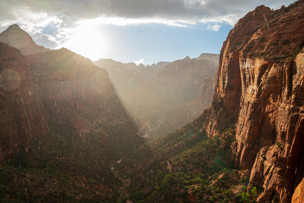 Rain Shower at Canyon Overlook Trail Zion National Park Flickr