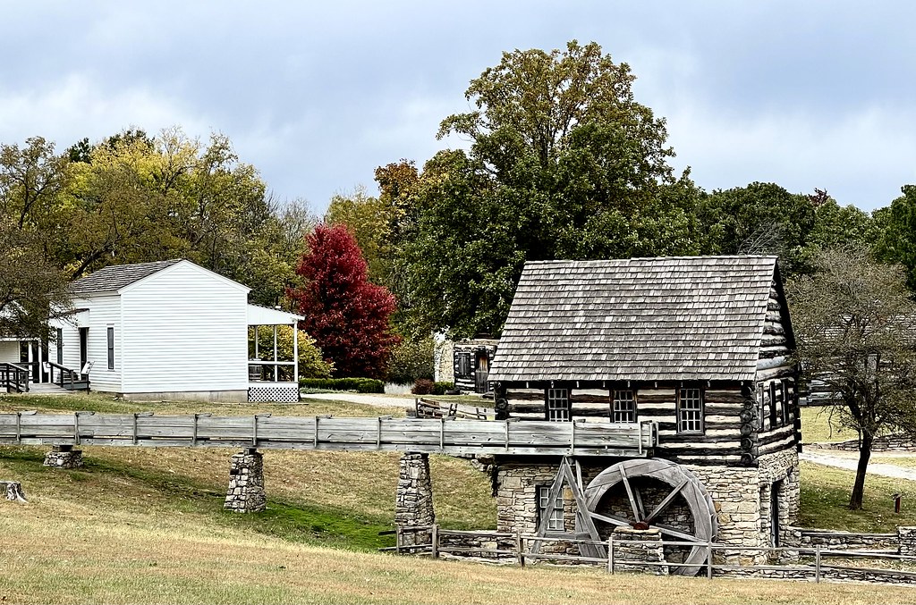 Ansel Adams Mill & White House with red tree1 Ann Cammack Flickr