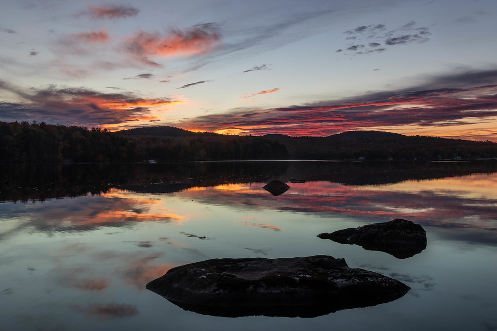 Sunset, Peacham Pond Sue Swindell Flickr