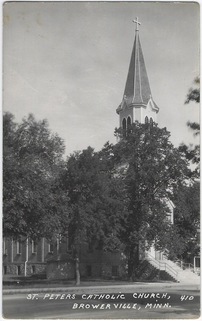 St. Peters Catholic Church. Browerville, Minnesota. RPPC. Flickr