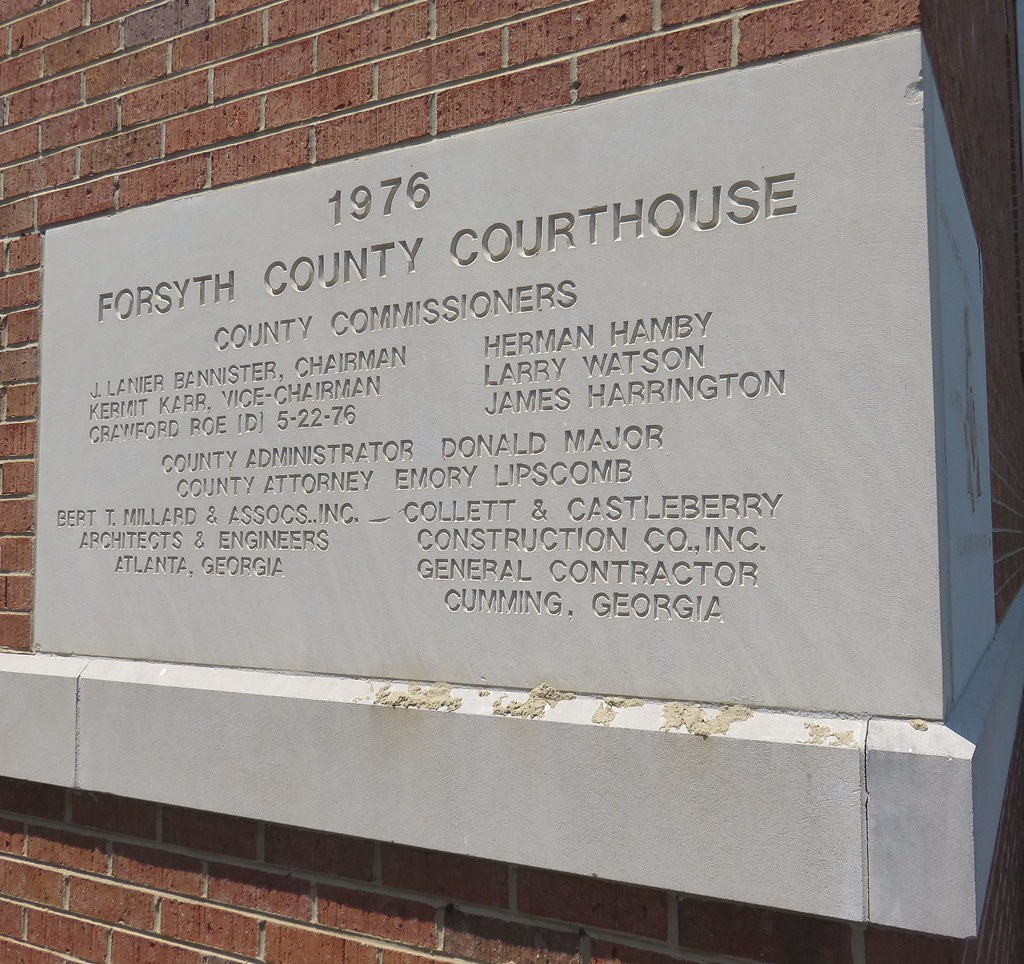Old Forsyth County Courthouse Cornerstone (Cumming, Flickr