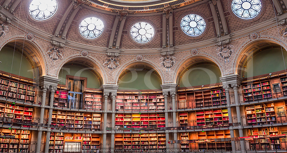 Oval reading room, national library, Paris, France Flickr