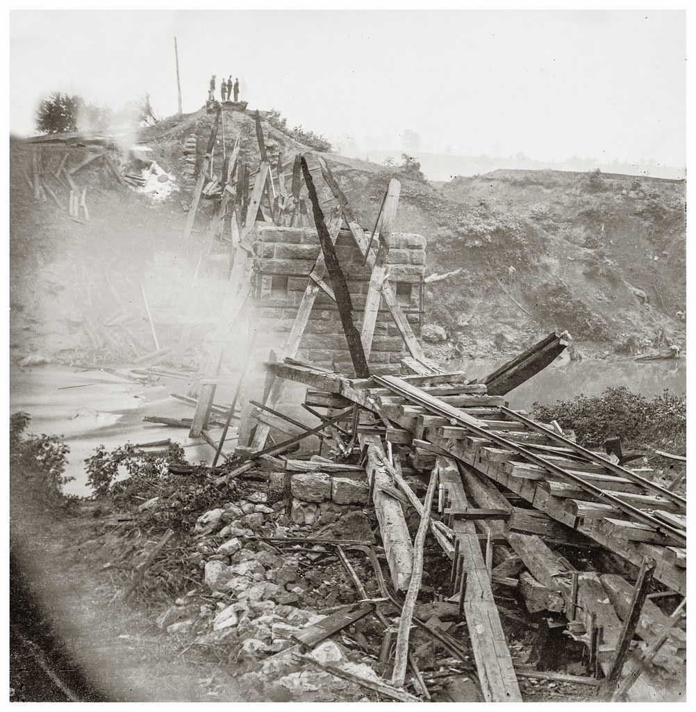 North Anna River, Va. Destroyed bridge of the Richmond and… Flickr