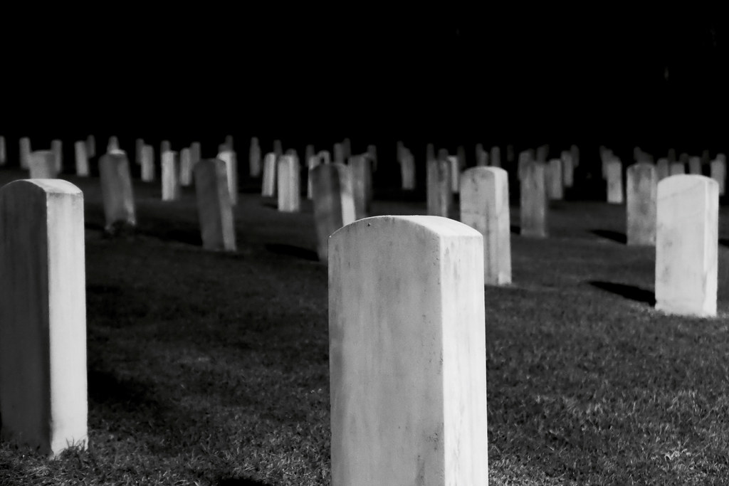 Cemetery at Night Oakland Cemetery. Tallahassee, Florida. Philip