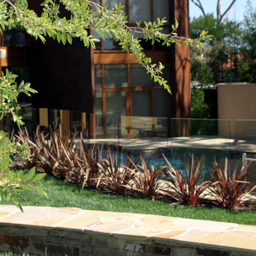 castlemaine slate paving garden wall KHD Landscape Engineering