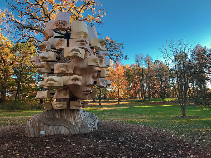 Human+Nature Daniel Popper sculptures at Morton Arboretum • words and