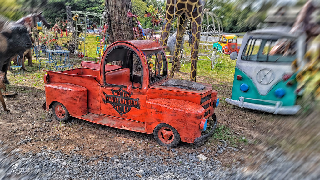 Old Truck Photo taken at The Zoo....Groovy Yard Art locate… Flickr