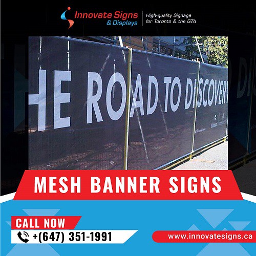 Mesh Banner Signs At Innovative Signs & Display, we have a… Flickr