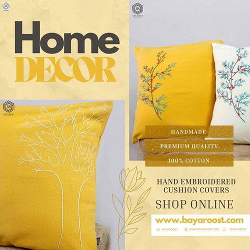 Buy Handmade Hand Embroidered Cushion Covers Online Baya… Flickr