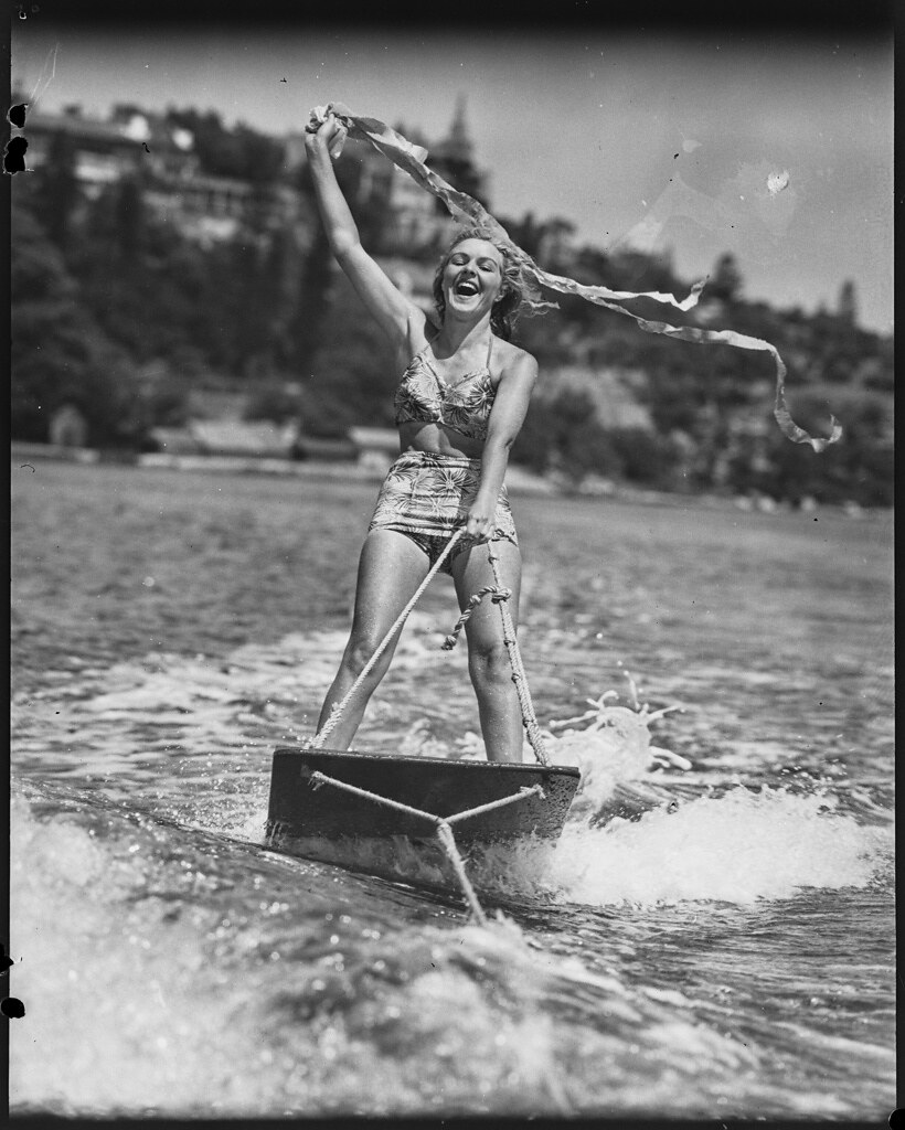 Water Skiing, Sydney Harbour, by Robert Rice, 1940 a photo on Flickriver