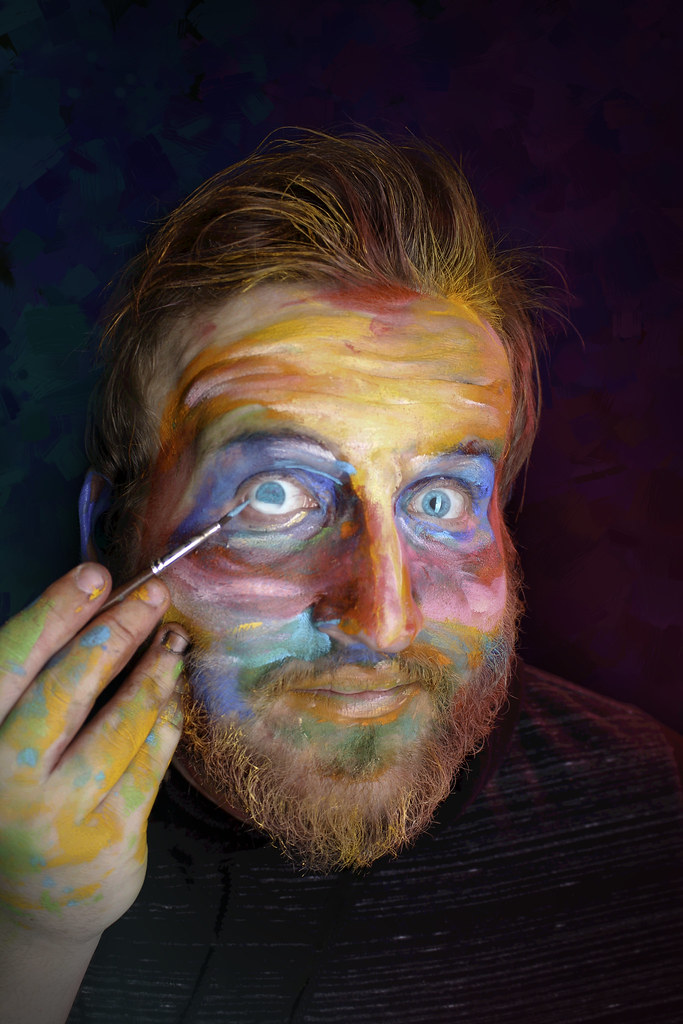 Kamm_Weekly10 "Self Portrait" using acrylic paint, face pa… Flickr