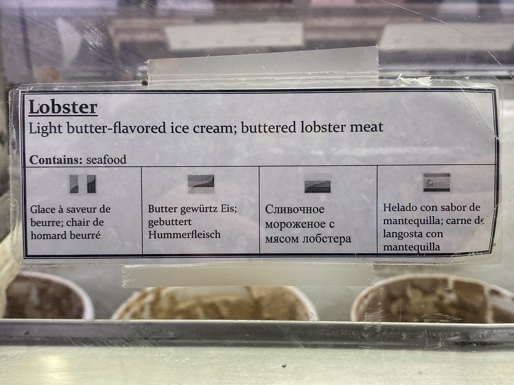 Lobster Ice Cream I tried it. Didn't like it! It just does… Flickr
