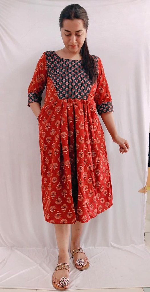 Ajrakh Handblock frock style kurti Get this beautiful ajra… Flickr