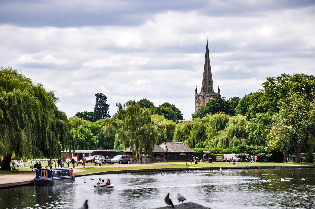 La rivière Avon vue des Bancroft Gardens de Stratfordupon… Flickr