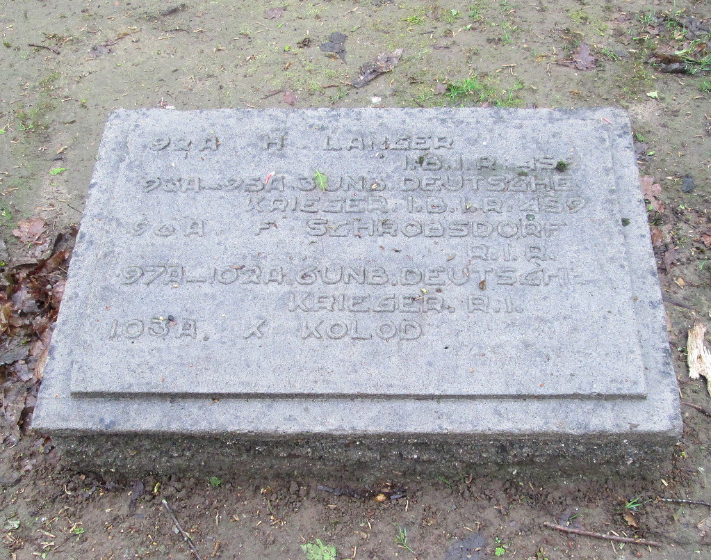 German Headstone, Hill 62 Museum H Langer and F Schrobsdor… Flickr