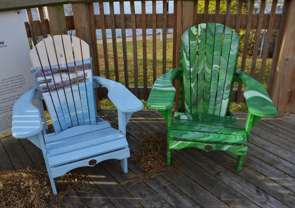 At Home in Bronte Muskoka Chair Display, 2340 Ontario Stre… Flickr