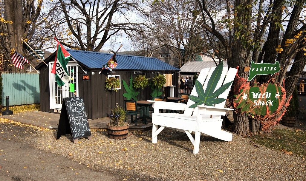 USA Salamanca New York late 2022 legal pot dispensary in central area