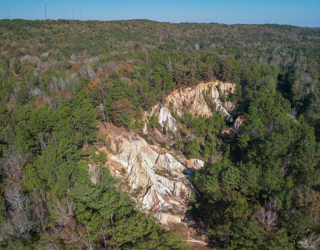 Wetumpka Impact Crater Cliffs by Drone Geologist Tony Flickr