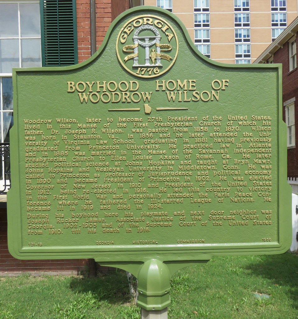 Boyhood Home of Woodrow Wilson Marker (Augusta, Flickr