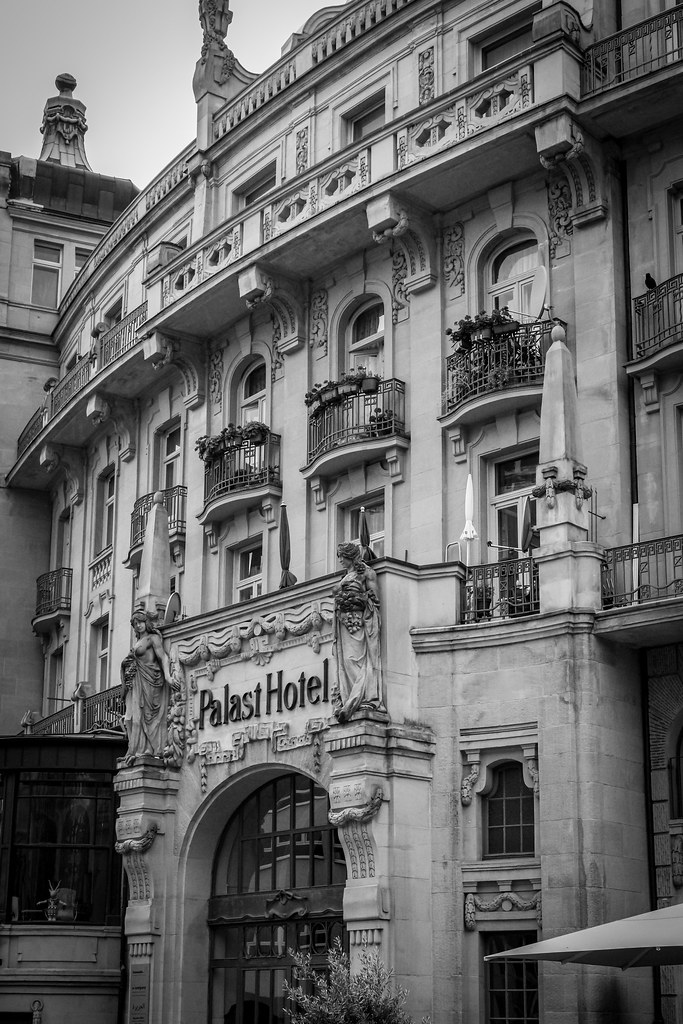 Palast Hotel, Wiesbaden, Germany Black and white photo of … Flickr