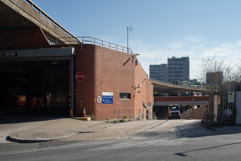 Westbourne Park Bus Garage Built underneath the Westway (t… Flickr