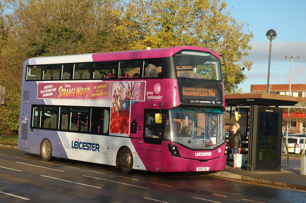 First Leicester 35188 (SK16 GVL) Beaumont Leys Ryan's Transport