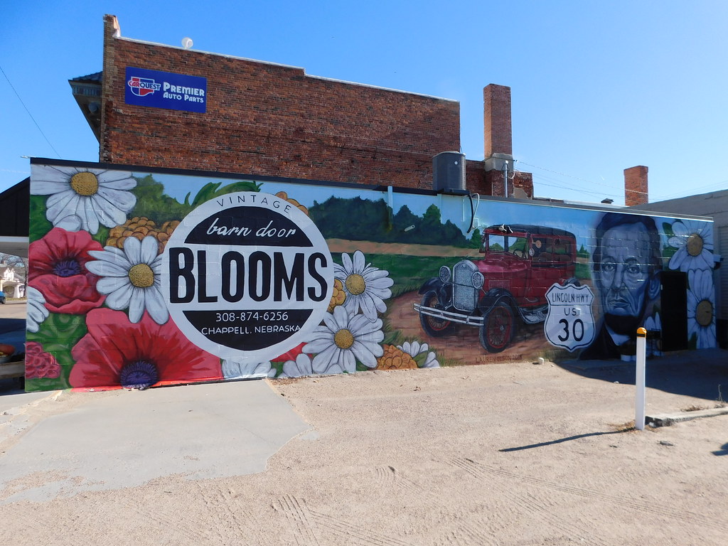 Lincoln Hwy & Blooms Mural Chappell, Nebraska Jimmy Emerson, DVM