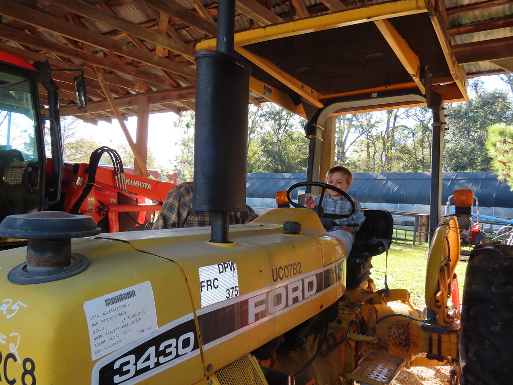 Lawson Davis, my grandnephew, on an abbey tractor. Flickr