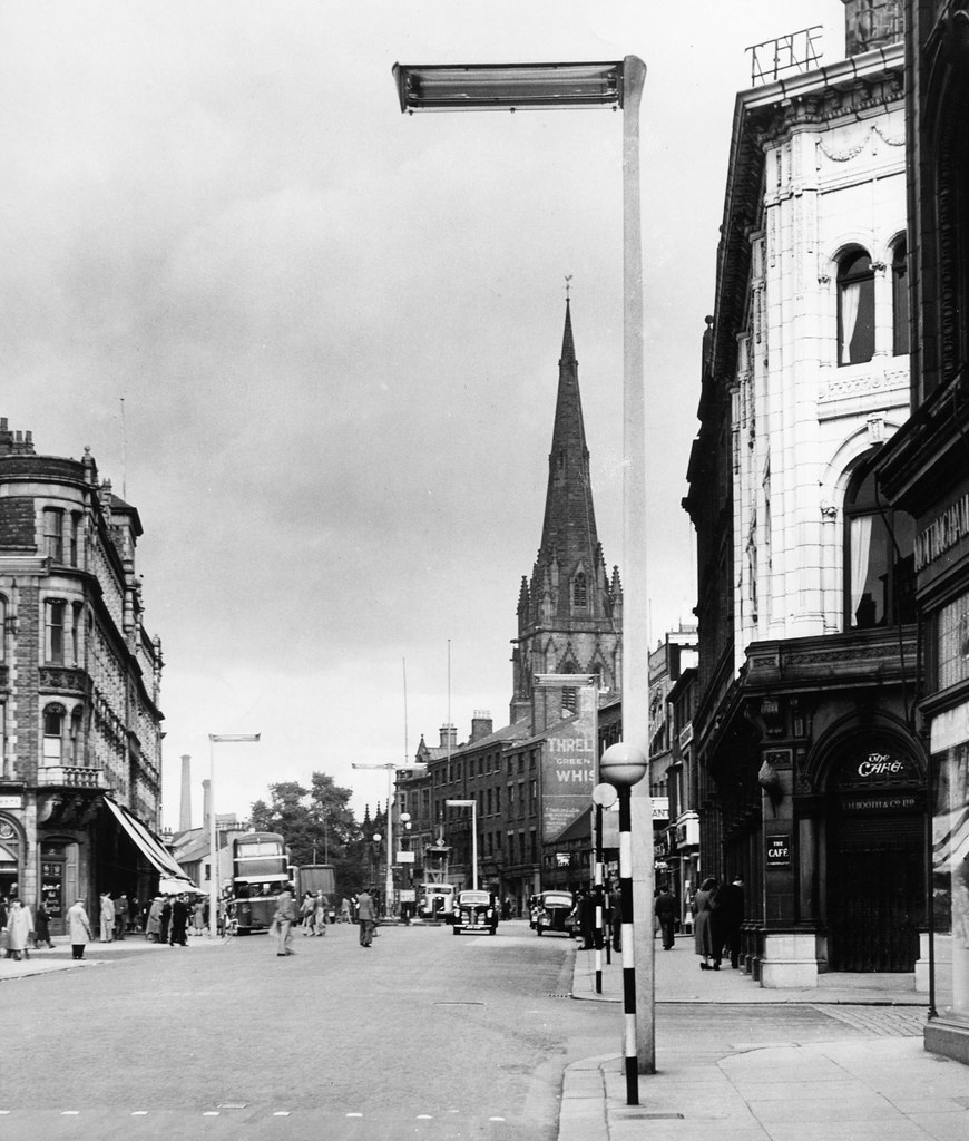Junction of Glovers Court & Fishergate, Preston c.1953 a photo on