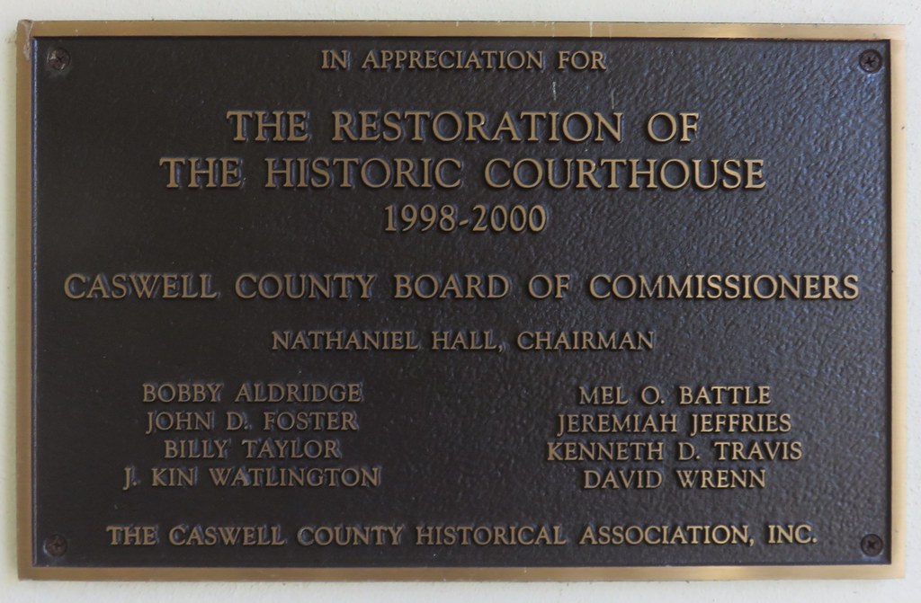 Old Caswell County Courthouse Plaque (Yanceyville, North C… Flickr
